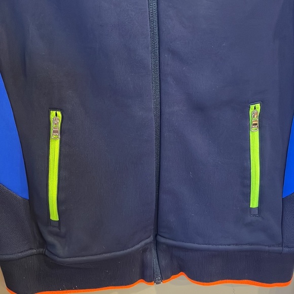 RALPH LAUREN X boys Med golf US OPEN zip up jersey jacket neon accents navy - Picture 9 of 16